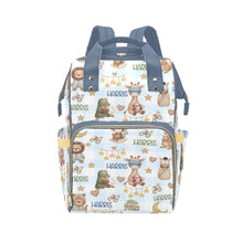Load image into Gallery viewer, Baby Safari Animal's Personalized Multi-Function Diaper Bag/Backpack