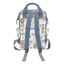 Load image into Gallery viewer, Baby Safari Animal's Personalized Multi-Function Diaper Bag/Backpack