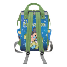 Load image into Gallery viewer, Green Dinosaur Personalized Multi-Function Diaper Bag/Backpack