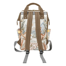 Load image into Gallery viewer, Dinosaur Personalized Multi-Function Diaper Bag/Backpack