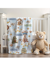 Load image into Gallery viewer, Baby Safari Animal's Personalized Multi-Function Diaper Bag/Backpack
