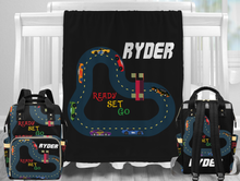 Load image into Gallery viewer, Little Racer Personalized Multi-Function Diaper Bag