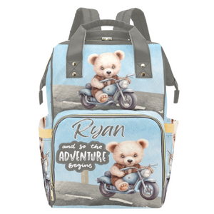 So The Adventure Begins Personalized Multi-Function Diaper Bag/Backpack