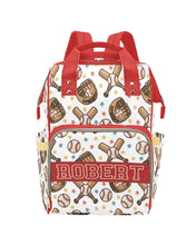 Load image into Gallery viewer, Little Slugger Baby Bundle Personalized Multi-Function Diaper Bag