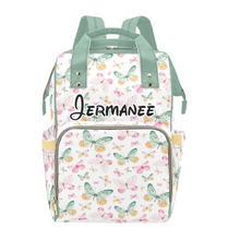 Load image into Gallery viewer, Little Butterfly Dreams Personalized Multi-Function Diaper Bag
