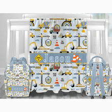 Load image into Gallery viewer, Little Builder Personalized Multi-Function Diaper Bag