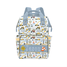 Load image into Gallery viewer, Little Builder Personalized Multi-Function Diaper Bag