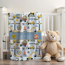 Load image into Gallery viewer, Little Builder Personalized Multi-Function Diaper Bag