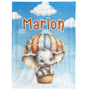 Up, Up and Away! Elephant Hot Air Balloon Personalized Multi-Function Diaper Bag/Backpack