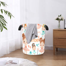 Load image into Gallery viewer, Teal Ballerina Personalized Laundry Hamper