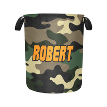 Load image into Gallery viewer, Green Camouflage Personalized Laundry Hamper