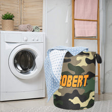 Load image into Gallery viewer, Green Camouflage Personalized Laundry Hamper