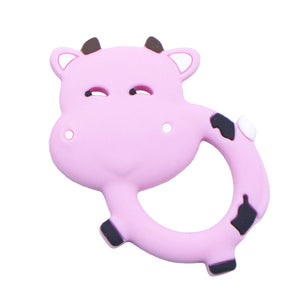 Silicone Cow Teether-Pink