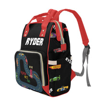 Load image into Gallery viewer, Race Car Personalized Multi-Function Diaper Bag