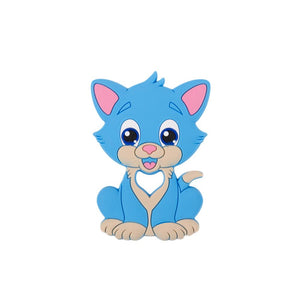 Silicone Cat  Teether-Sky Blue