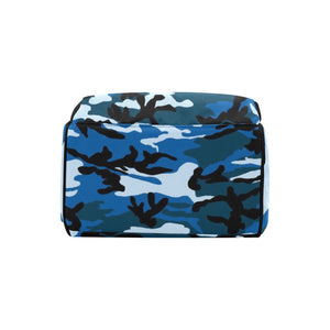 Blue Camouflage Personalized Multi-Function Diaper Bag