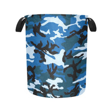 Load image into Gallery viewer, Blue Camouflage Personalized Laundry Hamper