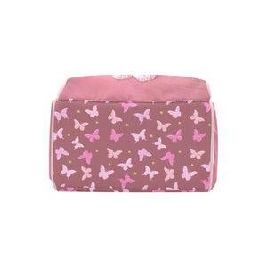 Pink Butterfly Personalized Multi-Function Diaper Bag