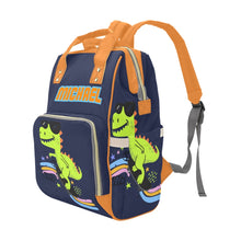 Load image into Gallery viewer, Dinosaur Personalized Multi-Function Diaper Bag