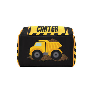 Black and Yellow Dump Truck  Personalized Multi-Function Diaper Bag