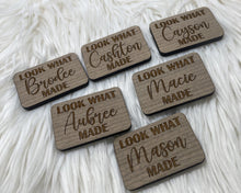 Load image into Gallery viewer, Look What I Made Personalized Kids Wood Art Magnet