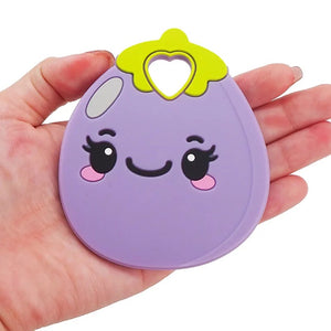 Cute Eggplant Silicone Baby Teether