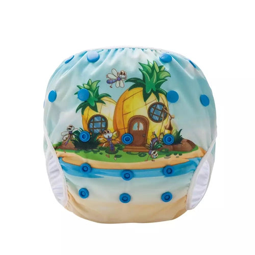 For My Precious Baby Pineapple Island Reusable Swim Diaper