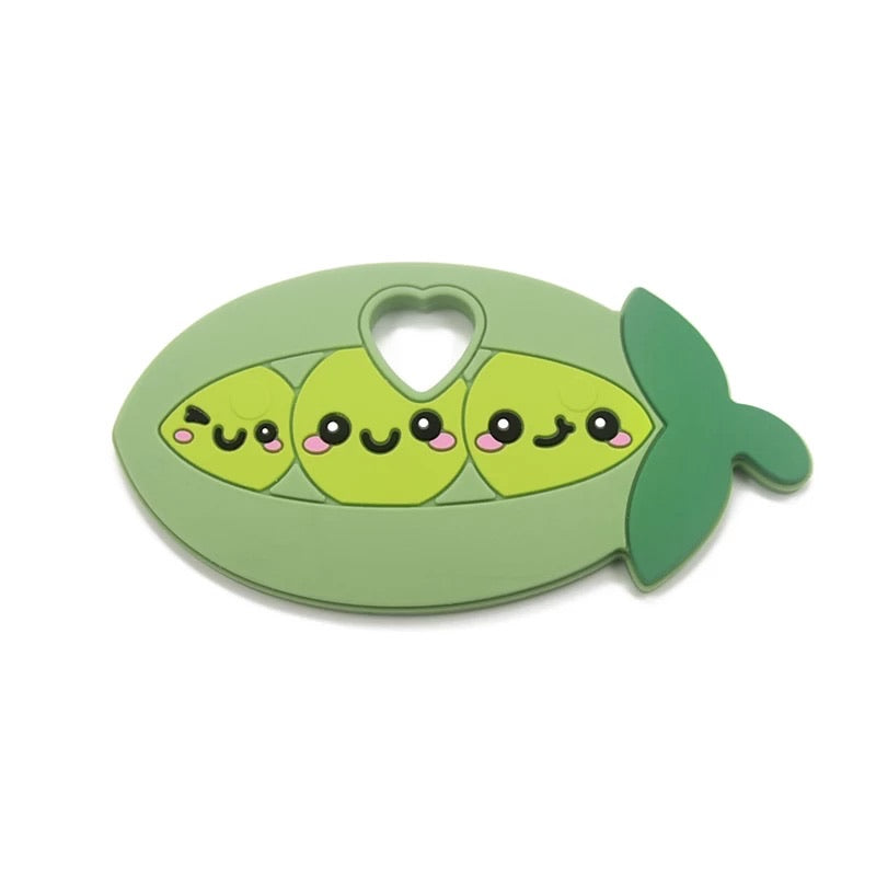 Three Peas In A Pod Silicone Baby Teether