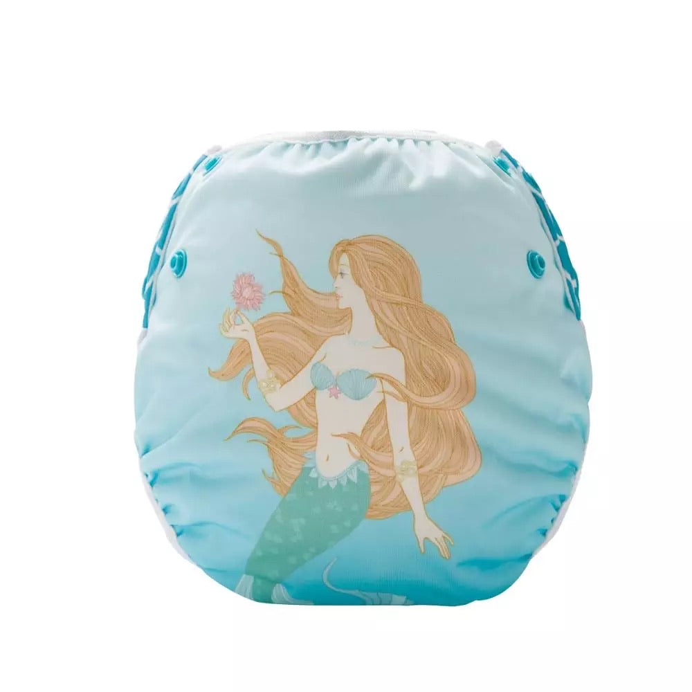 For My Precious Baby Mermaid-Teal Reusable Swim Diaper