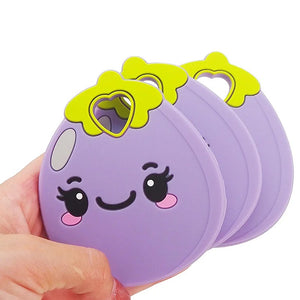 Cute Eggplant Silicone Baby Teether