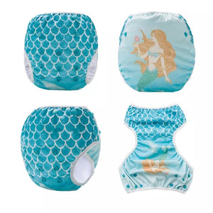 For My Precious Baby Mermaid-Teal Reusable Swim Diaper