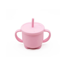 Load image into Gallery viewer, Silicone Baby Training Sippy Cup With Straw-Pink