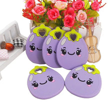 Load image into Gallery viewer, Cute Eggplant Silicone Baby Teether