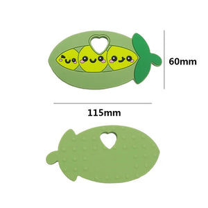 Three Peas In A Pod Silicone Baby Teether