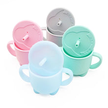 Load image into Gallery viewer, Silicone Baby Training Sippy Cup With Straw-Mint