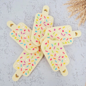 Ice Cream Bar with Sprinkles Silicone Teether