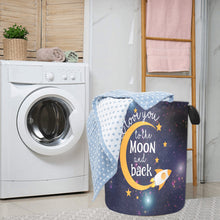 Load image into Gallery viewer, I Love You To The Moon &amp; Back Personalized Laundry Hamper-Bright Color Stars