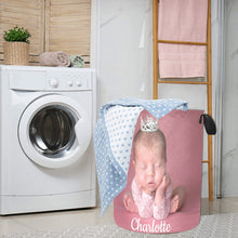 Load image into Gallery viewer, Baby Personalized Photo Laundry Hamper