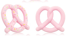 Load image into Gallery viewer, Pink Pretzel Silicone Teether