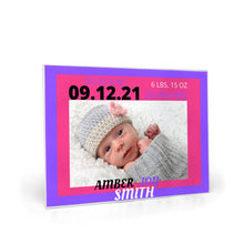 Load image into Gallery viewer, Personalized Birth Stat Glass Cutting Board