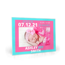 Load image into Gallery viewer, Personalized Birth Stat Glass Cutting Boards