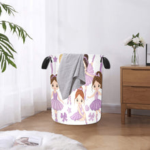 Load image into Gallery viewer, Purple Ballerina Personalized Laundry Hamper
